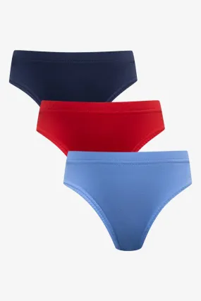 3 Pack Briefs Blue & Red