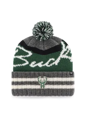 '47 Brand Hyperbolic Pom Cuff Milwaukee Bucks Knit Hat