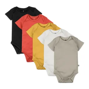 5-Pack Organic Cotton Short Sleeve Bodysuits