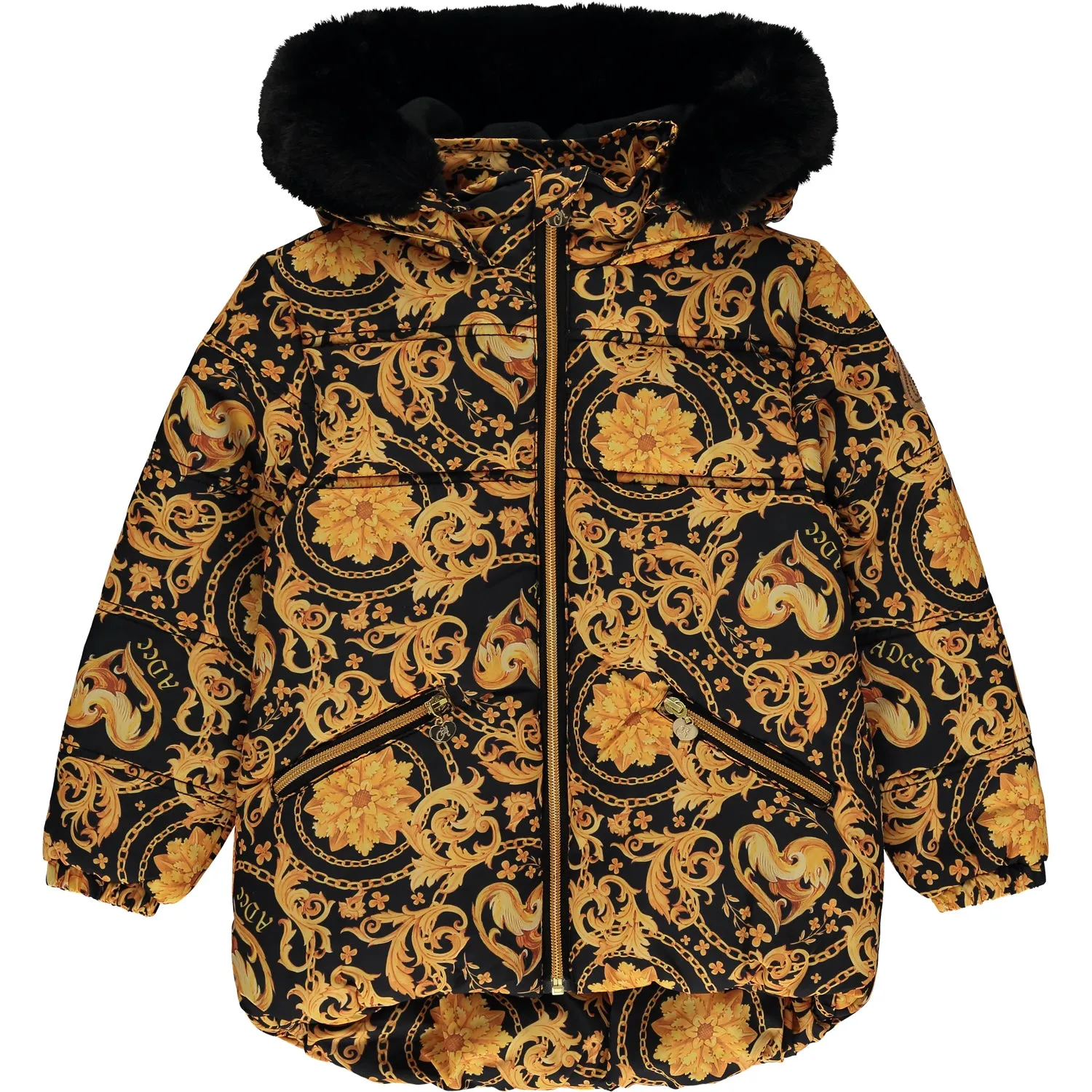 A'Dee - Baroque black and gold coat, Bobbie