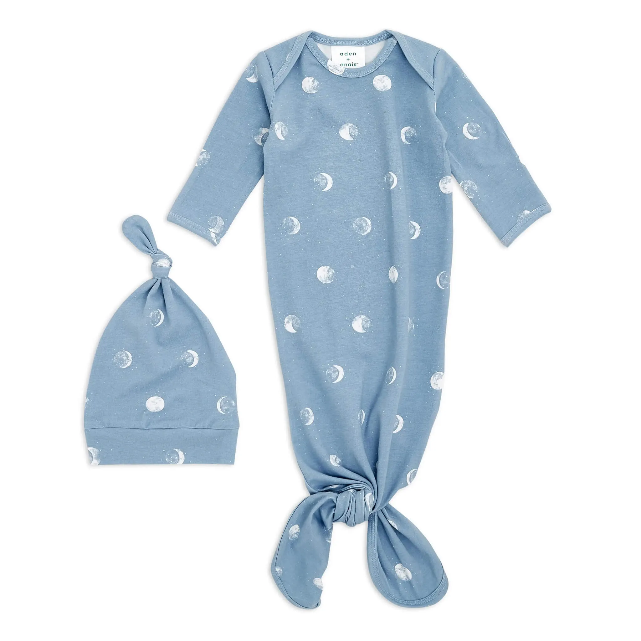 aden   anais Comfort Knit™ Gown & Hat Gift Set (Blue Moon)