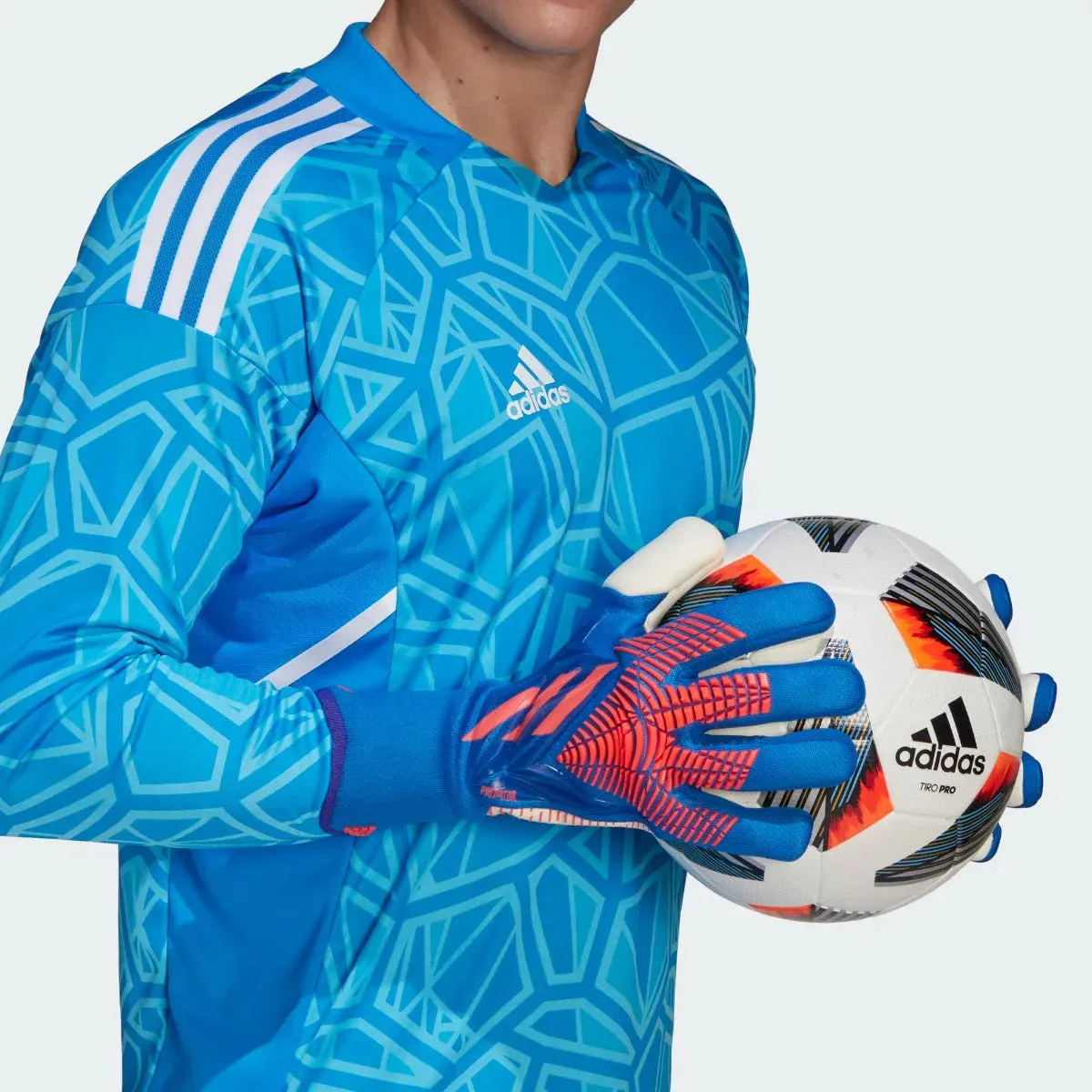 Adidas Predator Pro Goalkeeper Gloves (Negative Cut) - Royal-Red