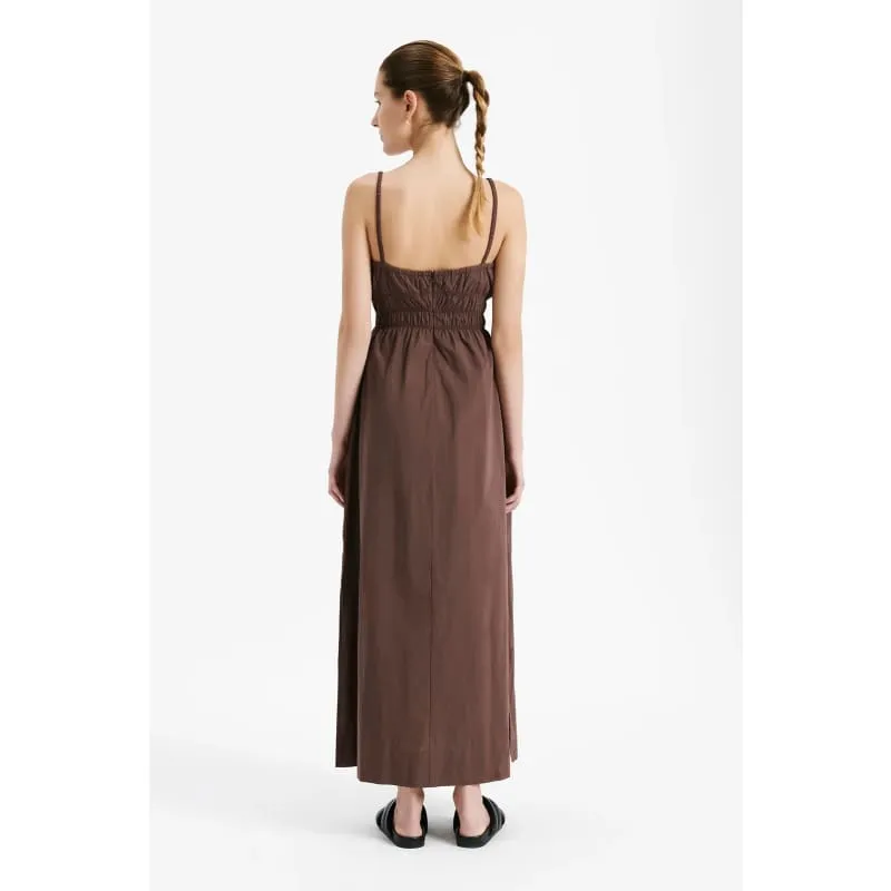 Akira Poplin Maxi Cacao