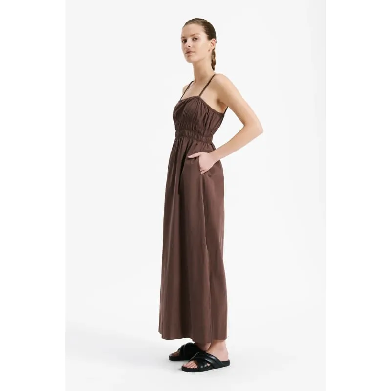 Akira Poplin Maxi Cacao