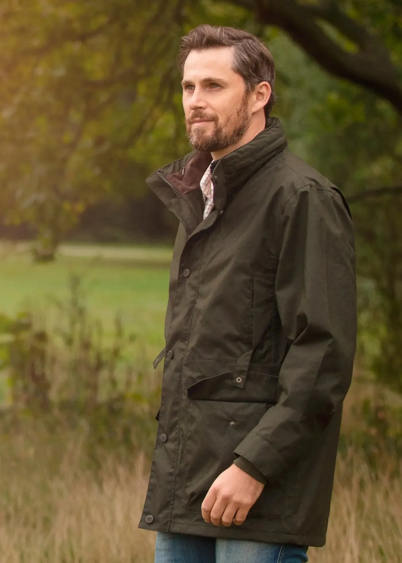 ALAN PAINE Fernley Field Coat - Mens Waterproof - Woodland