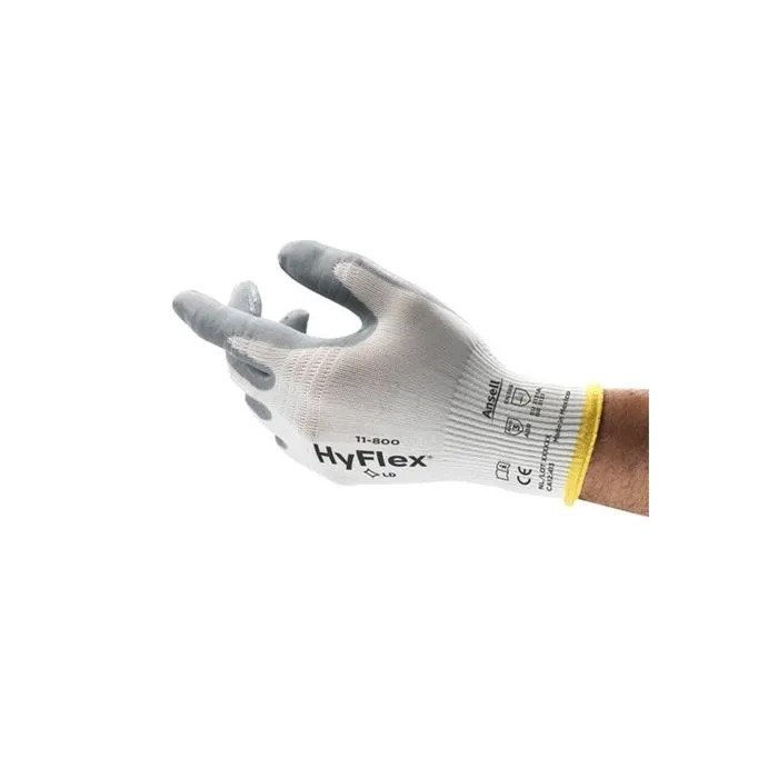 Ansell HyFlex 11-800-9 Foam Nitrile Work Glove, Size 9, Case of 144 Pairs