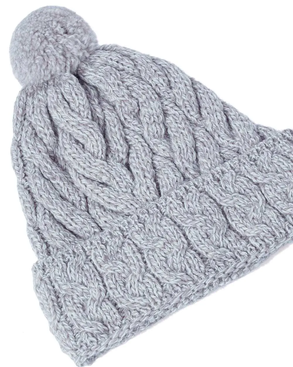 Aran Chunky Knit Bobble Hat