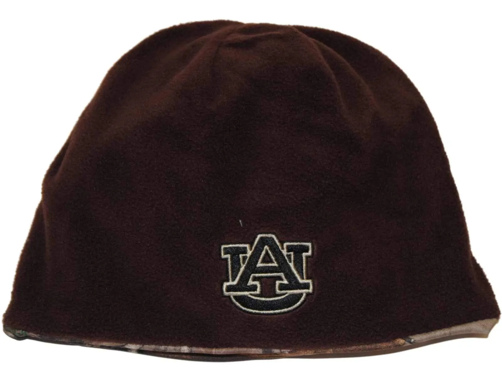 Auburn Tigers TOW Camo Brown Trap 1 Reversible Knit Winter Beanie Hat Cap