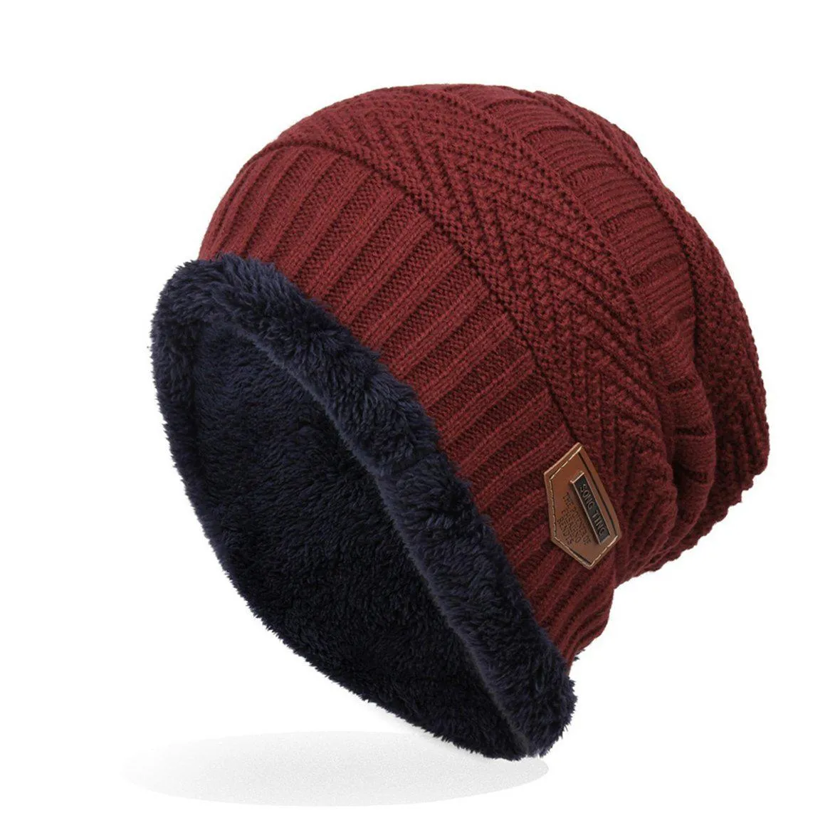 Autumn and Winter Couples Plus Velvet Warm Headgear Comfortable