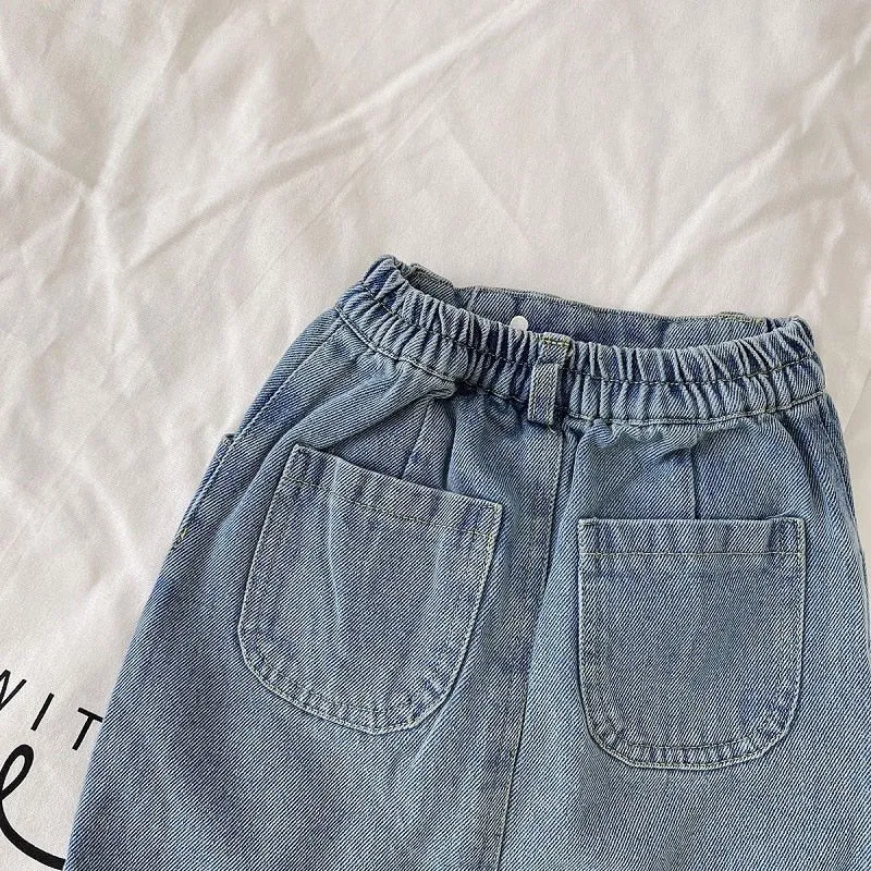 Blue Denim Maxi Skirt for Girls