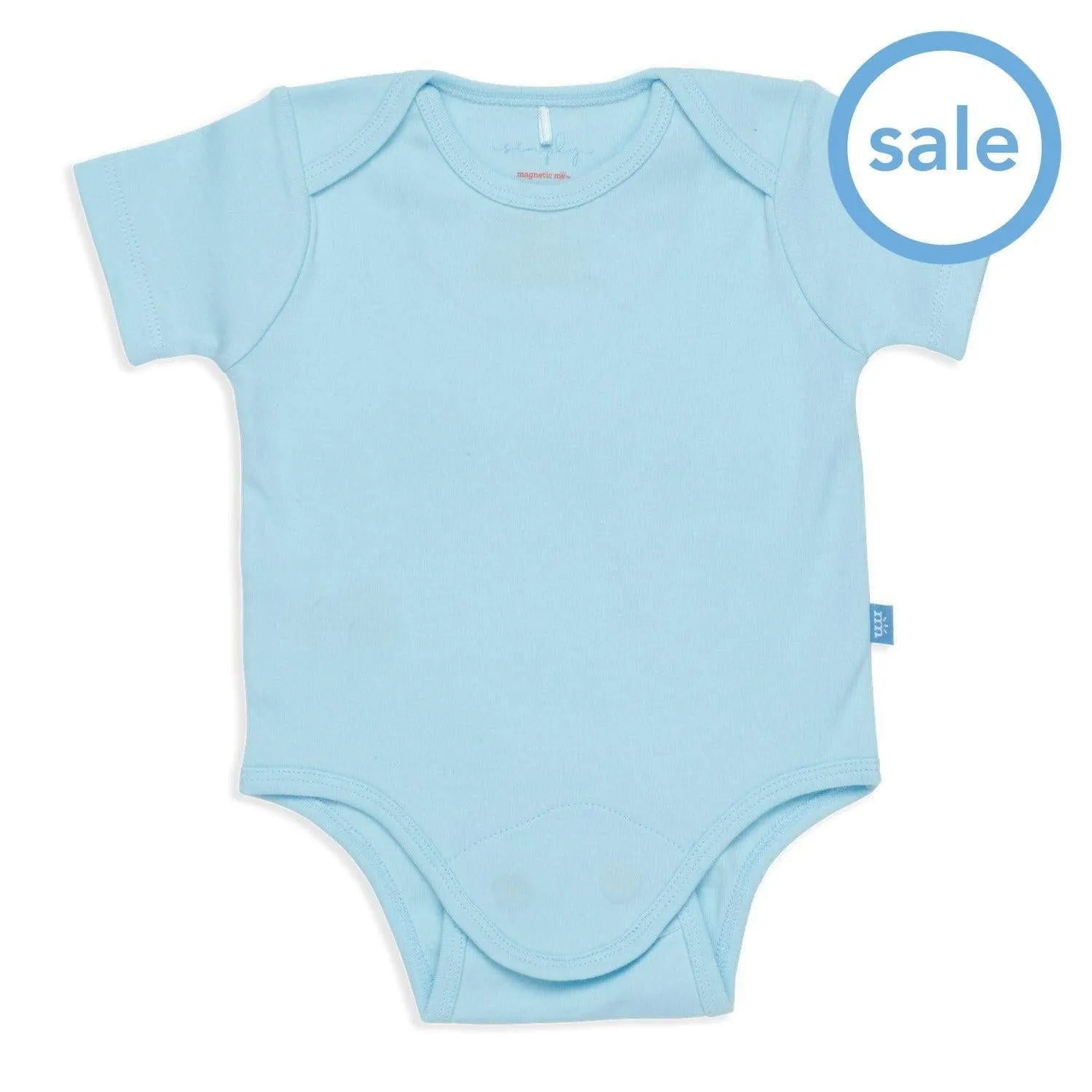 blue water organic cotton magnetic bodysuit