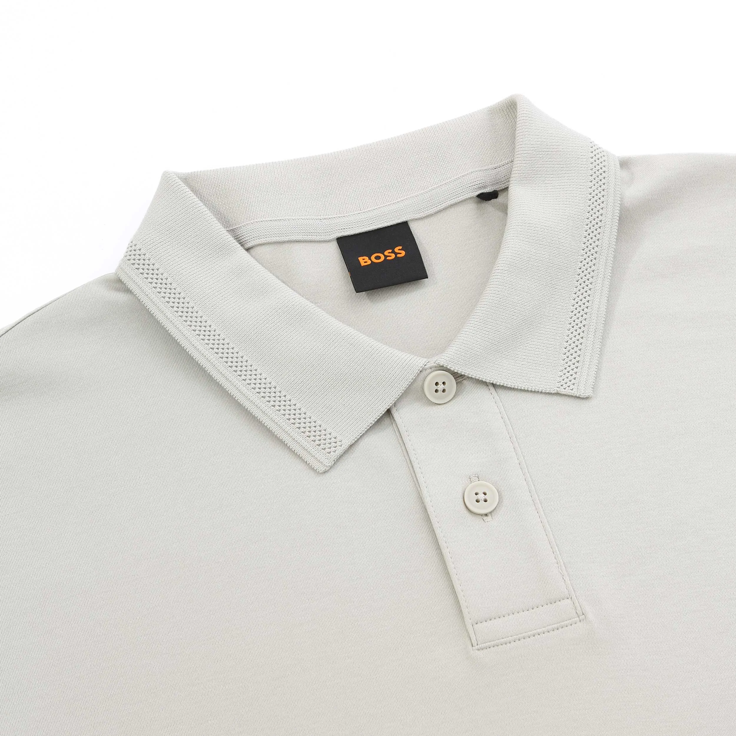 BOSS Pe Interlock Polo Shirt in Light Beige