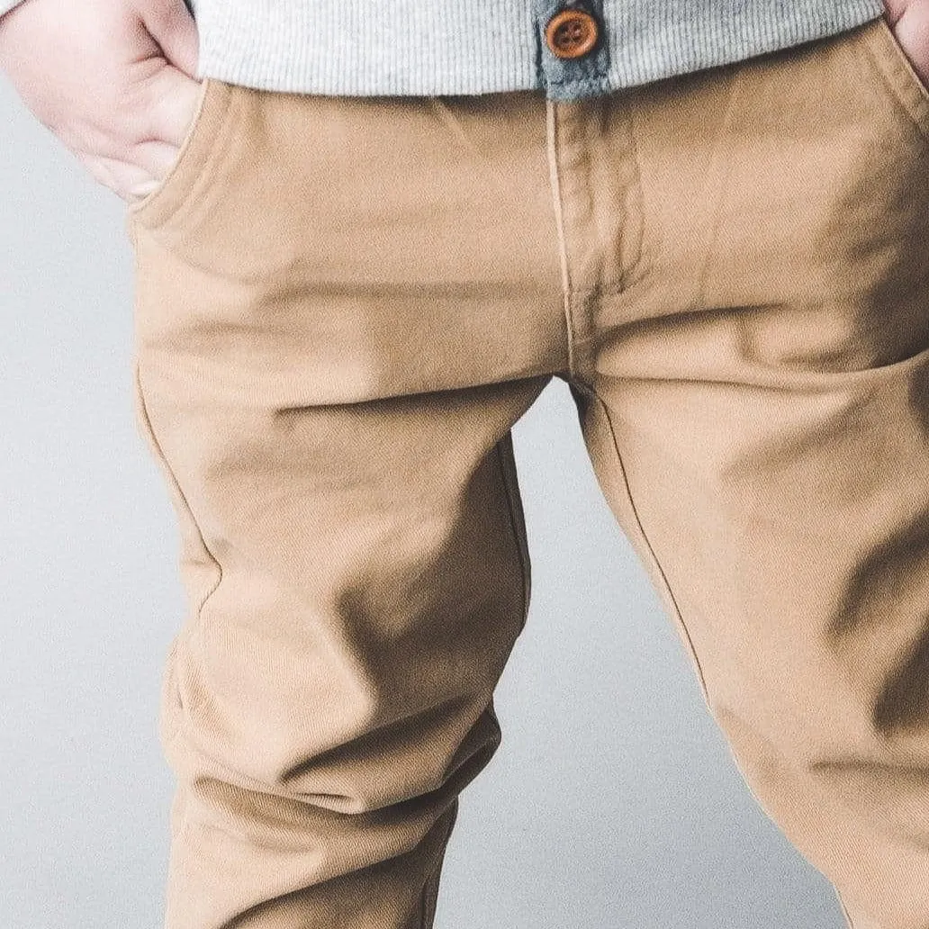 Boys Chino Pants - Taupe