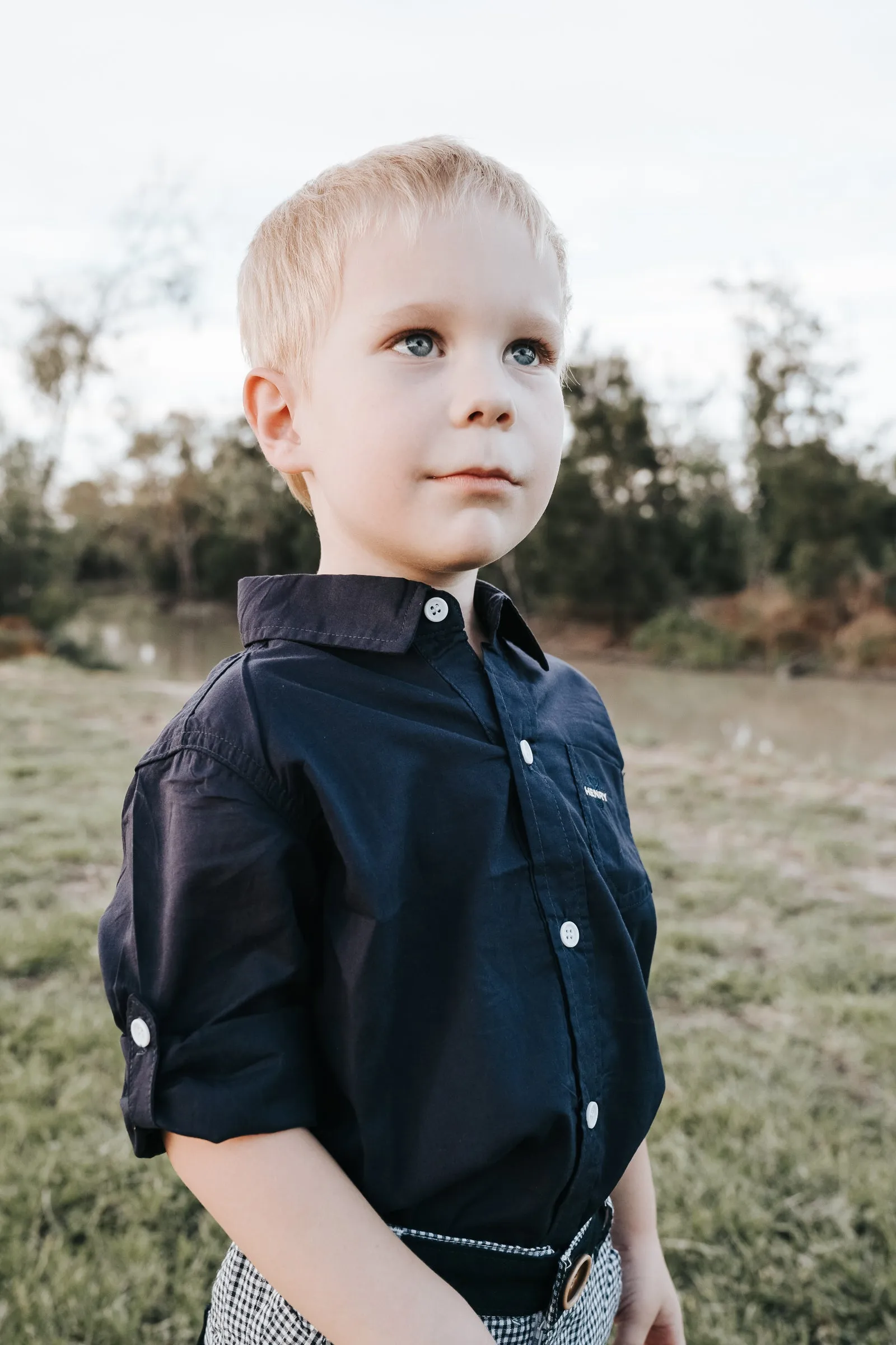 Boys Dress Shirt - Navy