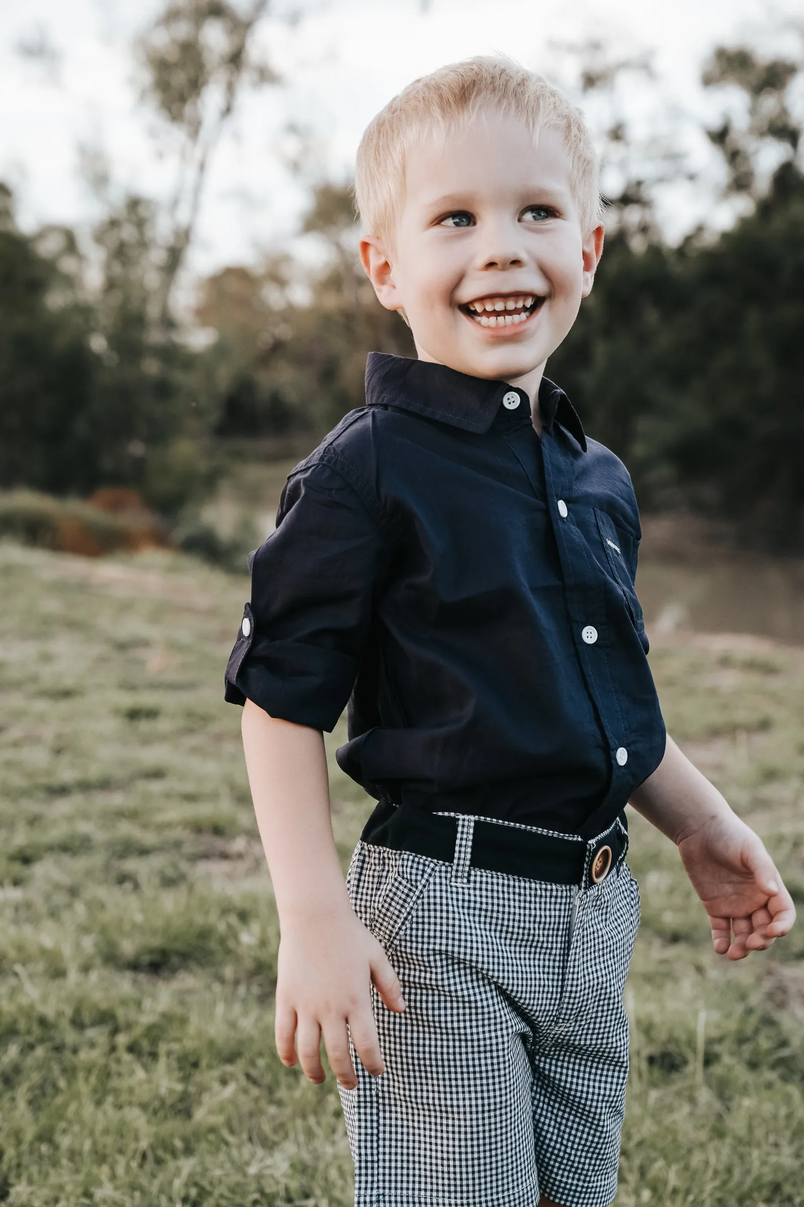 Boys Dress Shirt - Navy