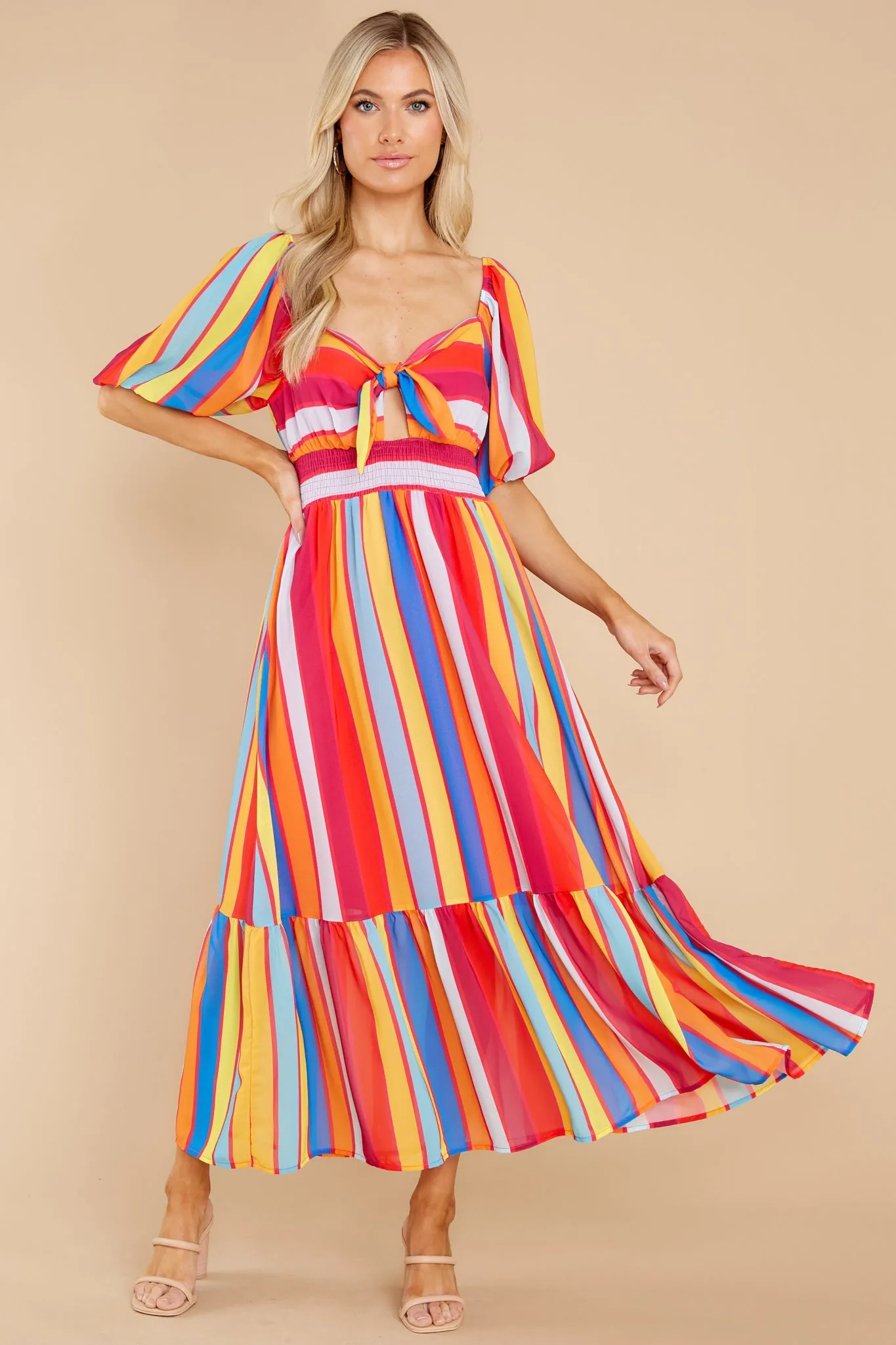 Bring Her To Life Rainbow Print Maxi Dress