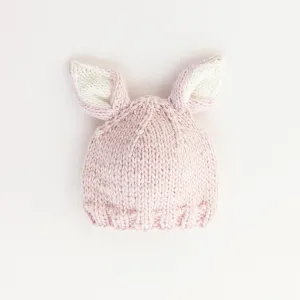 Bunny Ears Blush Beanie Hat