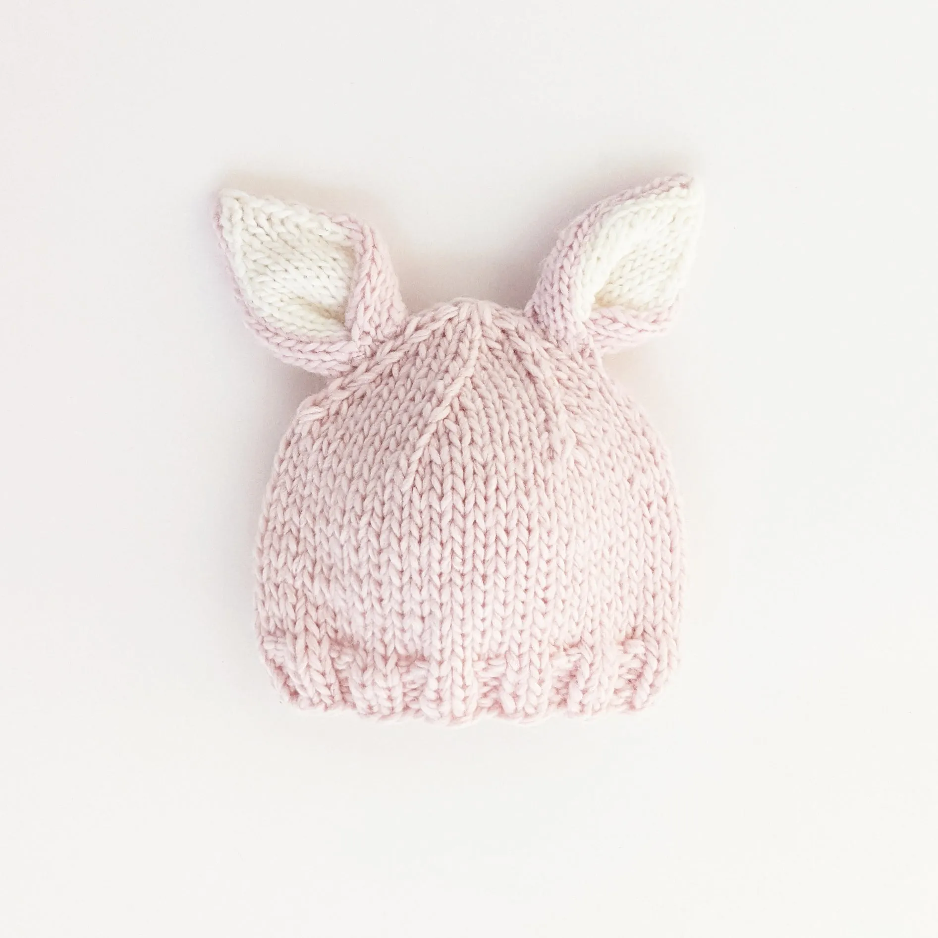 Bunny Ears Blush Beanie Hat