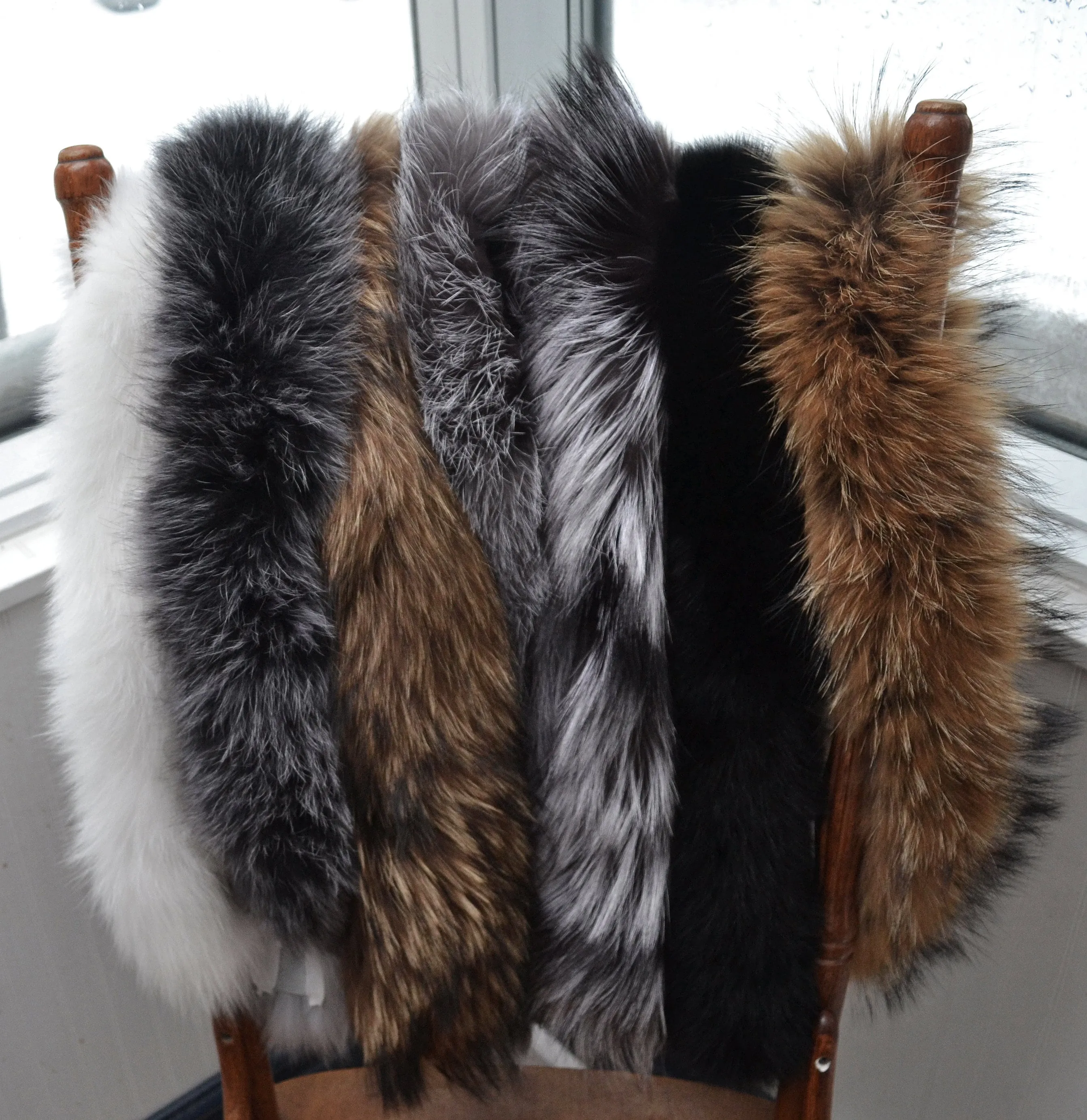 BY ORDER 60-80 cm Real Fox Fur (Tail) Trim Hood, Fur collar trim, Fox Fur Collar, Fur Scarf, Fur Ruff, Fox Fur Hood, Jacket, Coat Trim