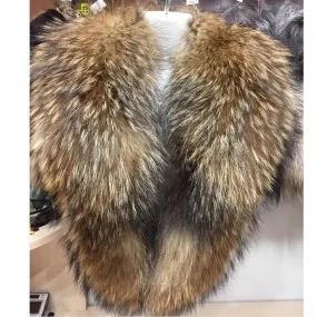 By ORDER, XL Finnish Raccoon Fur Collar, Fur collar trim, Raccoon Fur Collar, Fur Scarf, Fur Ruff, Raccoon Fur Ruff, Raccoon Fur, Fur stripe