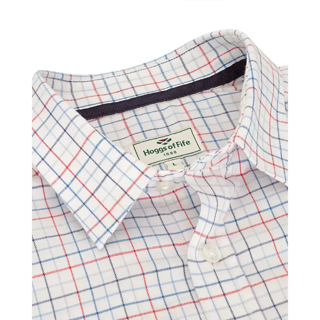 Callum Country Checked Shirt - Red/Blue Check by Hoggs of Fife