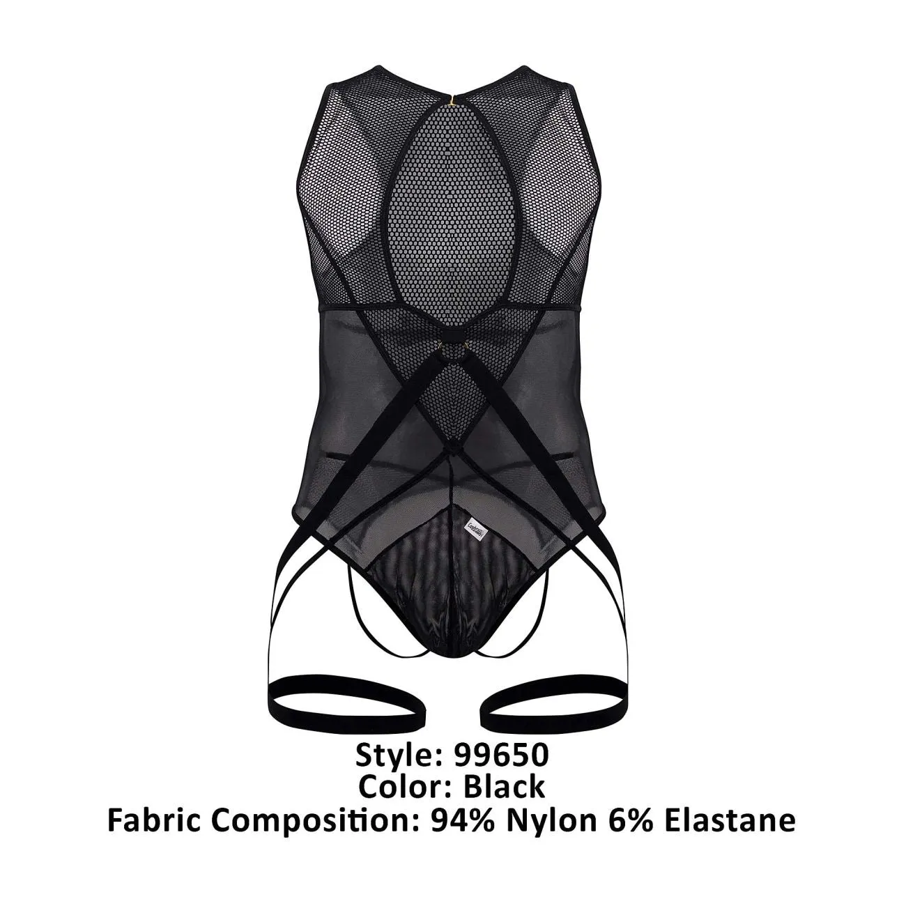 CandyMan 99650 Mesh Bodysuit Color Black