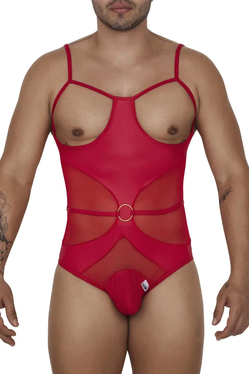 CandyMan 99670 Harness Bodysuit Color Red