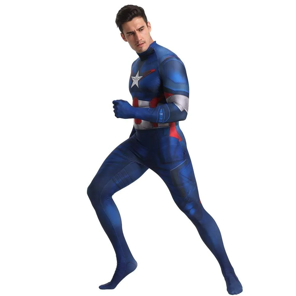 Captain America Outfits Halloween Cosplay Costume Bodysuit