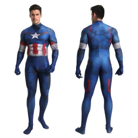 Captain America Outfits Halloween Cosplay Costume Bodysuit