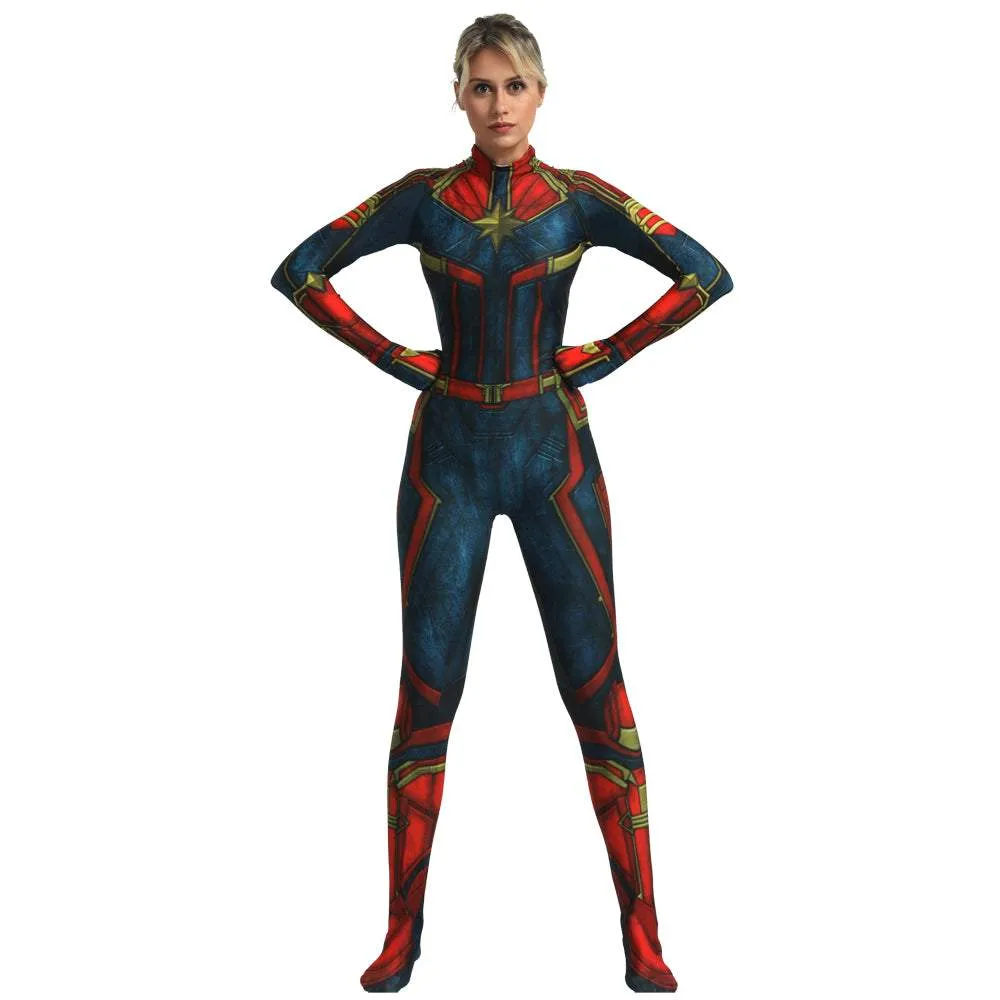 Captain Zentai Bodysuit Halloween Cosplay Costume