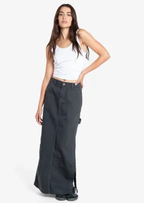 Carpenter Maxi Skirt Dark Charcoal