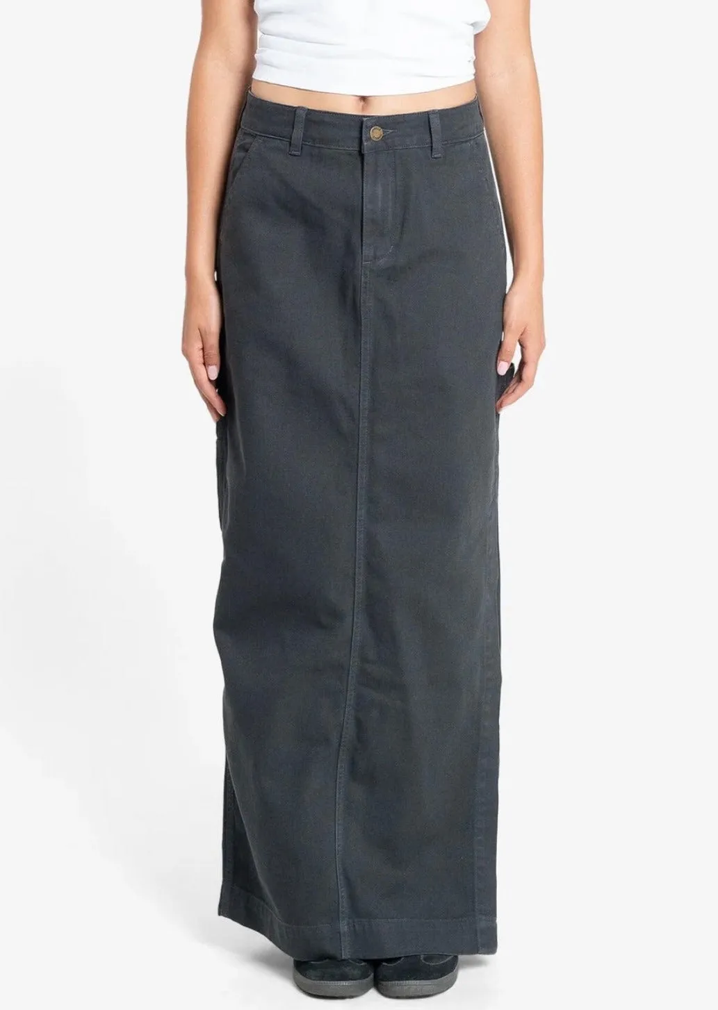 Carpenter Maxi Skirt Dark Charcoal