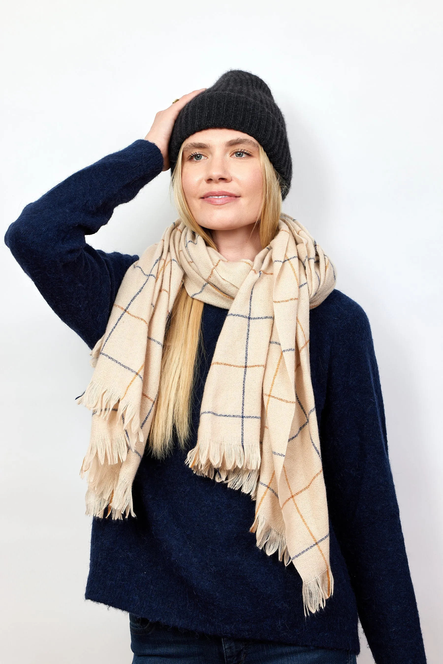 Cashmere Rib Beanie