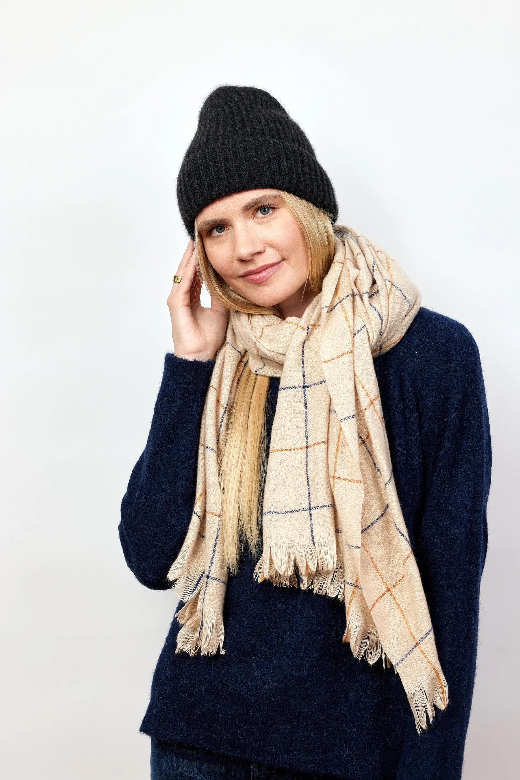 Cashmere Rib Beanie