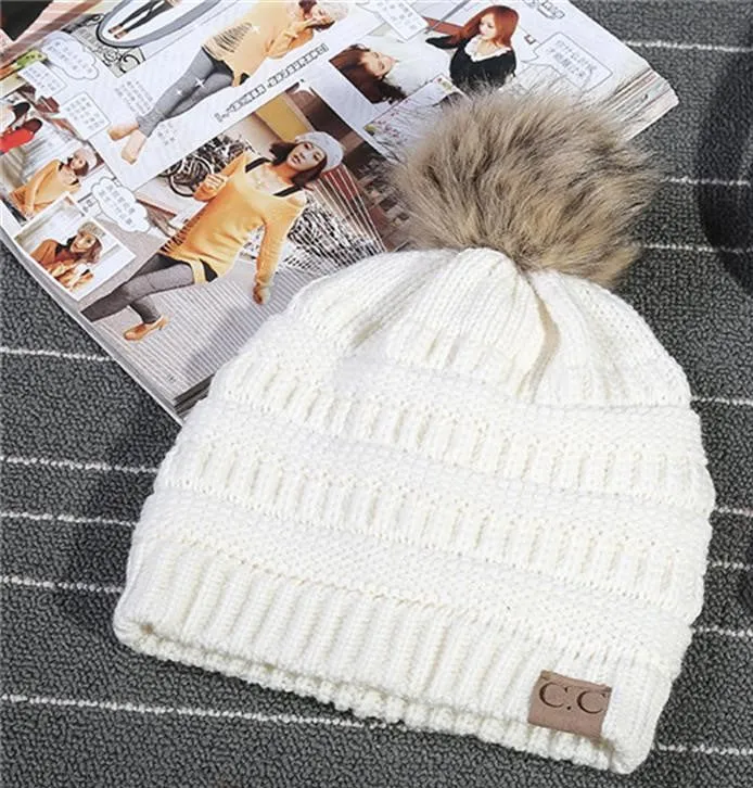 CC Skullies fashion knit toboggan hat