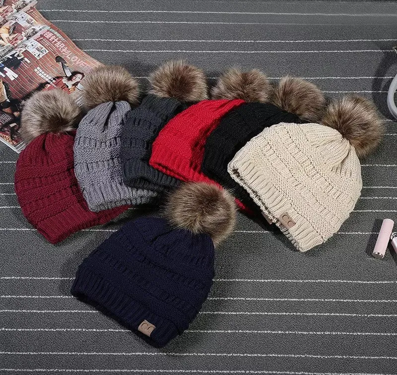 CC Skullies fashion knit toboggan hat