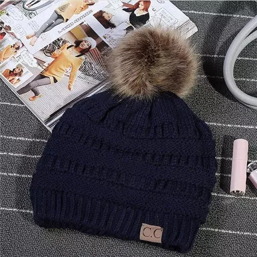 CC Skullies fashion knit toboggan hat