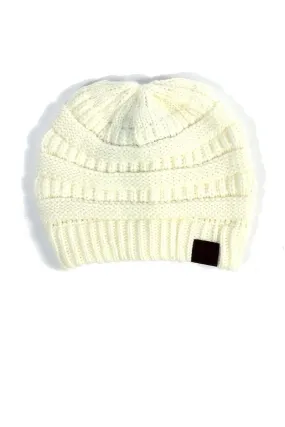 C.C. Slouchy Thick Hat - Ivory