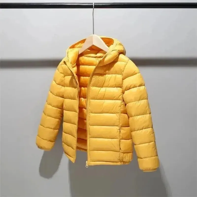 Children 2-14 years old down cotton jacket clothes for boys girls cotton padded clothes kids fleece hooded coats P5076