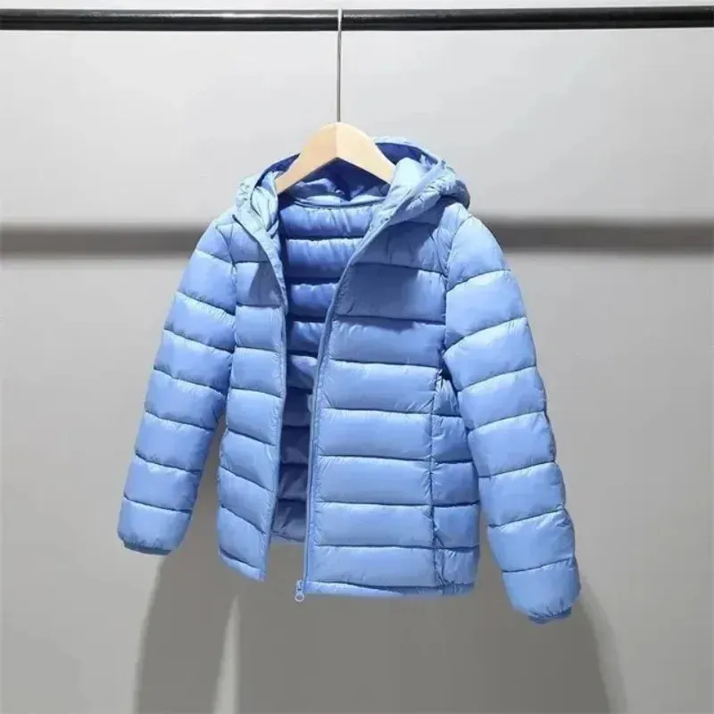 Children 2-14 years old down cotton jacket clothes for boys girls cotton padded clothes kids fleece hooded coats P5076