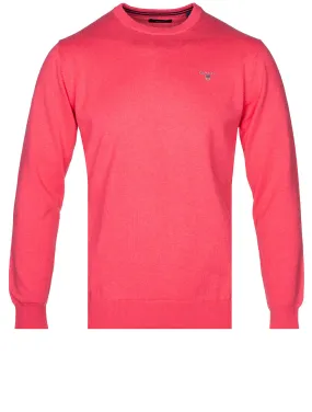 Classic Cotton Crewneck Pink Melange