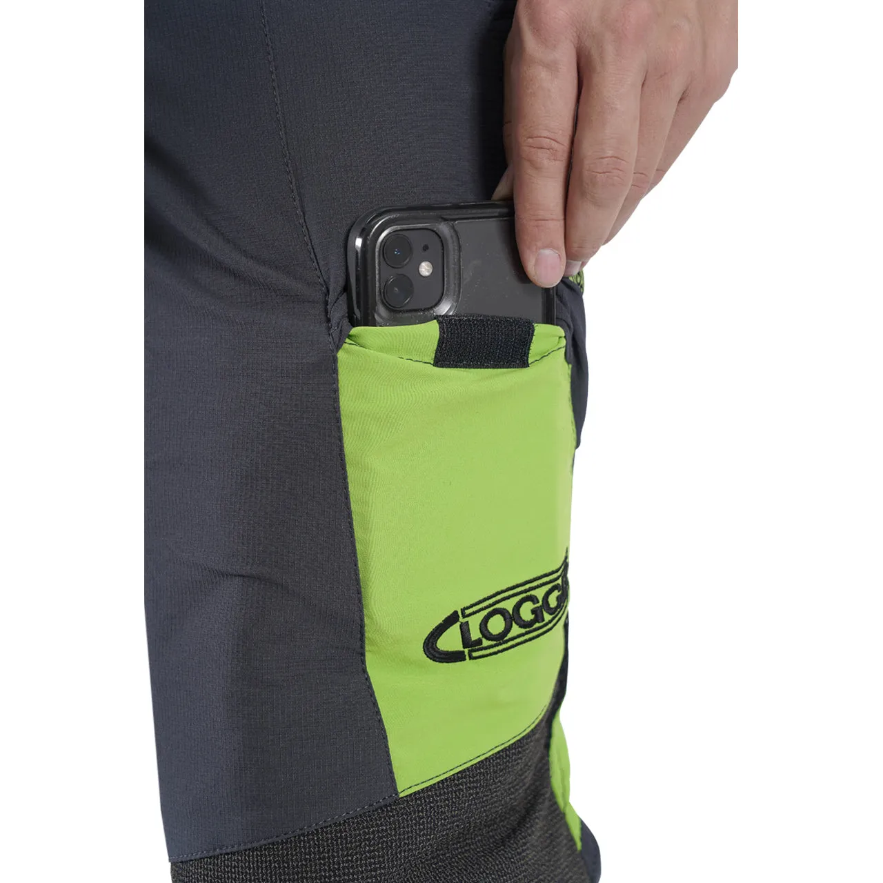 Clogger Zero Gen2 Light and Cool Men's Arborist UL Chainsaw Pants - Grey/Green