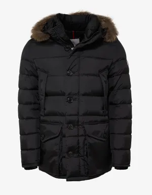 Cluny Black Fur Trim Down Jacket