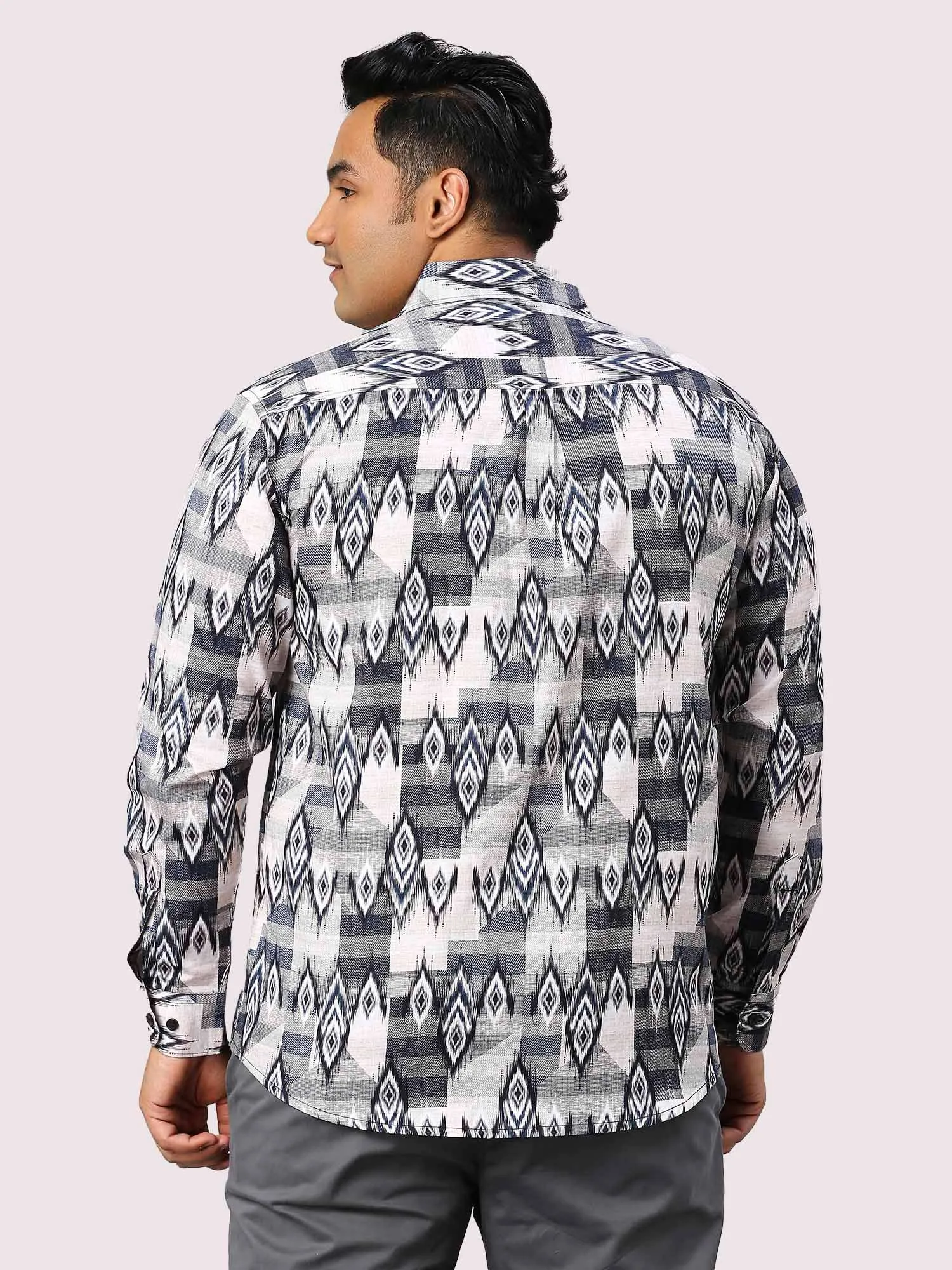 Comet Digital Printed Shirt Full Sleeve Men's Plus Size