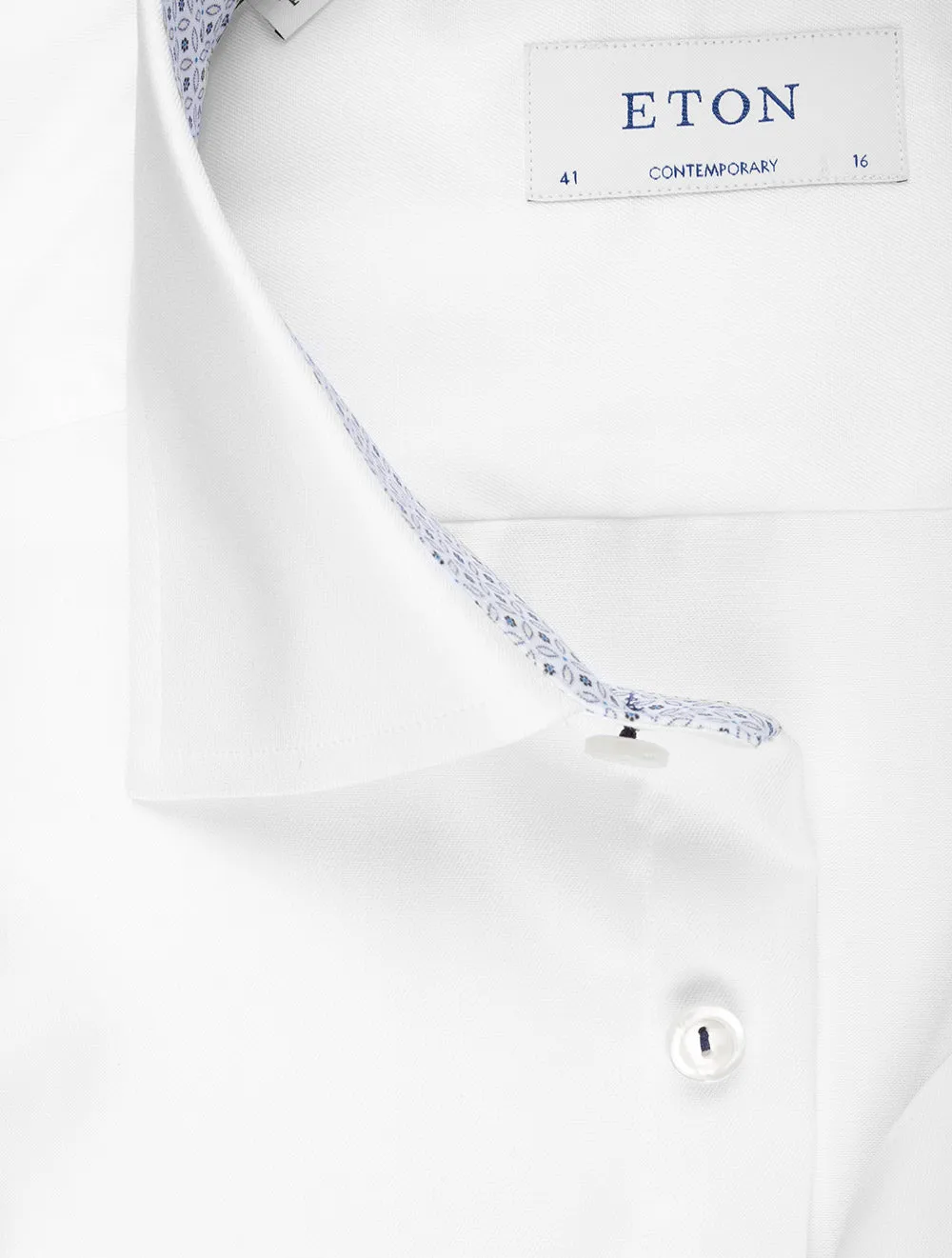 Contemporary Plain Inlay Shirt White