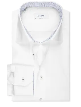 Contemporary Plain Inlay Shirt White