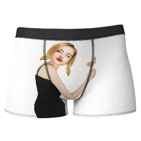 Custom Love Hug Boxer Shorts Personalized Boxers Briefs with Picture