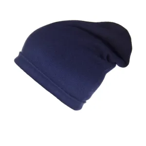 Dark Blue Ombré Slouchy Cashmere Hat