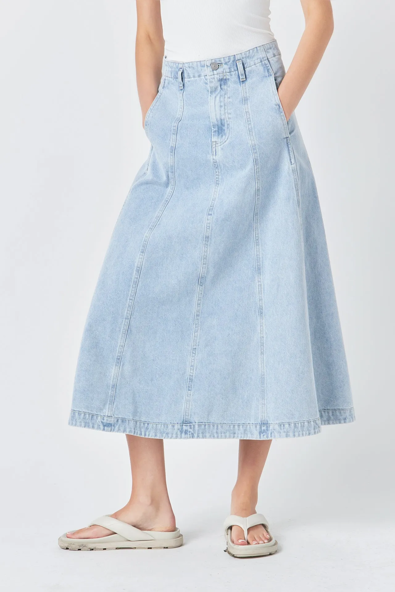 Denim Maxi Skirt