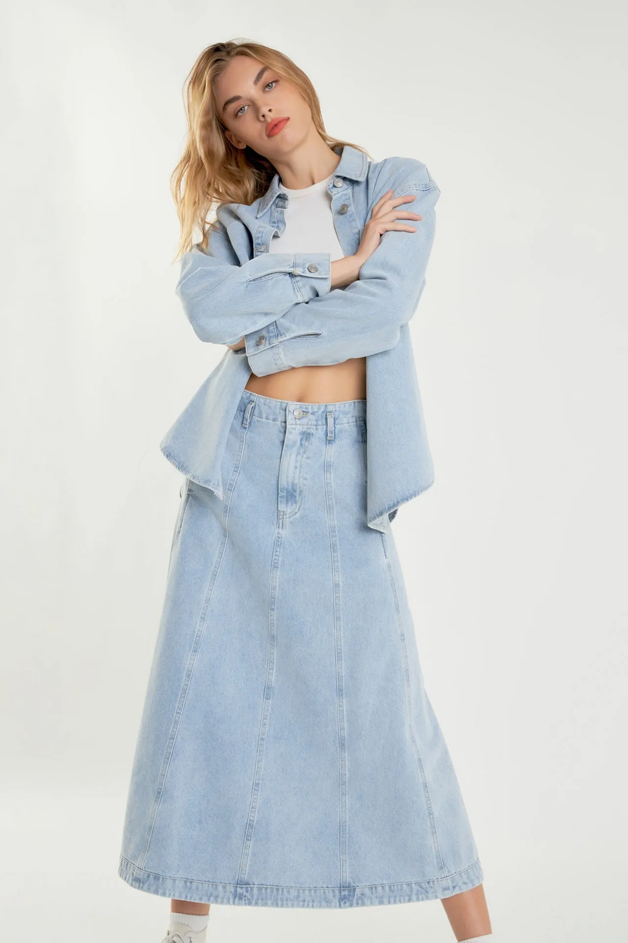 Denim Maxi Skirt